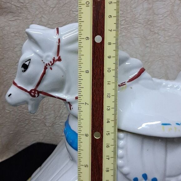 Vintage Mccoy Ceramic Rocking Horse Cookie Jar - Picture 7 of 9